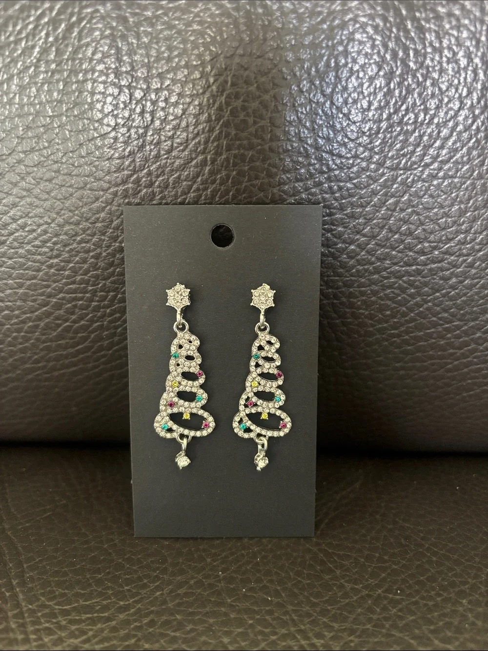 Festive Christmas Tree Drop Earrings - Pick 1 (buy now) - Picture 11 of 12